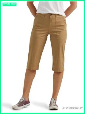 Lee Women's Ultra Lux Comfort Flex-to-Go Utility Skimmer Capri Pants Size?